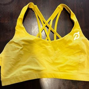 Lululemon Peloton yellow sports bra size 10